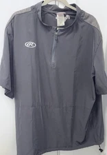 Rawlings Adult Launch Cage Jacket Gray Men’s Size Large Baseball Batting