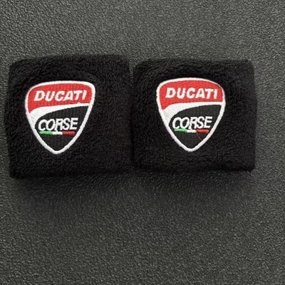 2x Cubierta de calcetín depósito embrague freno motocicleta para Ducati Corse Panigale negra
