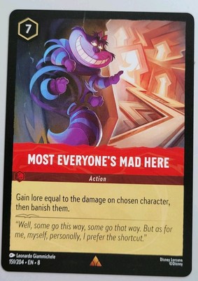 Disney Lorcana TCG - Reign of Jafar: Most Everyone's Mad Here (151/204)- Rare-NM