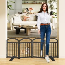 Snughome Short Dog Gate Indoor, 19.69" H Freestanding Small Dog Door Gates wi...