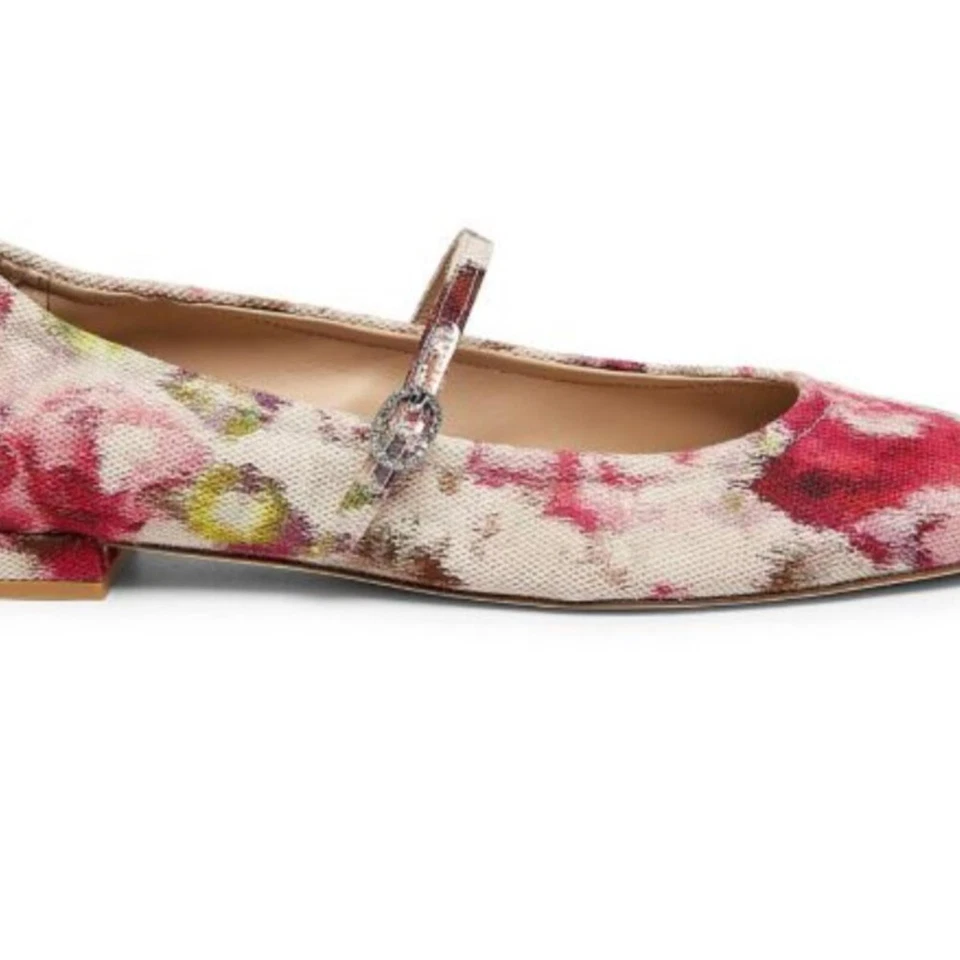 Pisos de ballet Stuart Weitzman Clarice florales jacquard talla 7,5 nuevos en caja Foto 3 de 3
