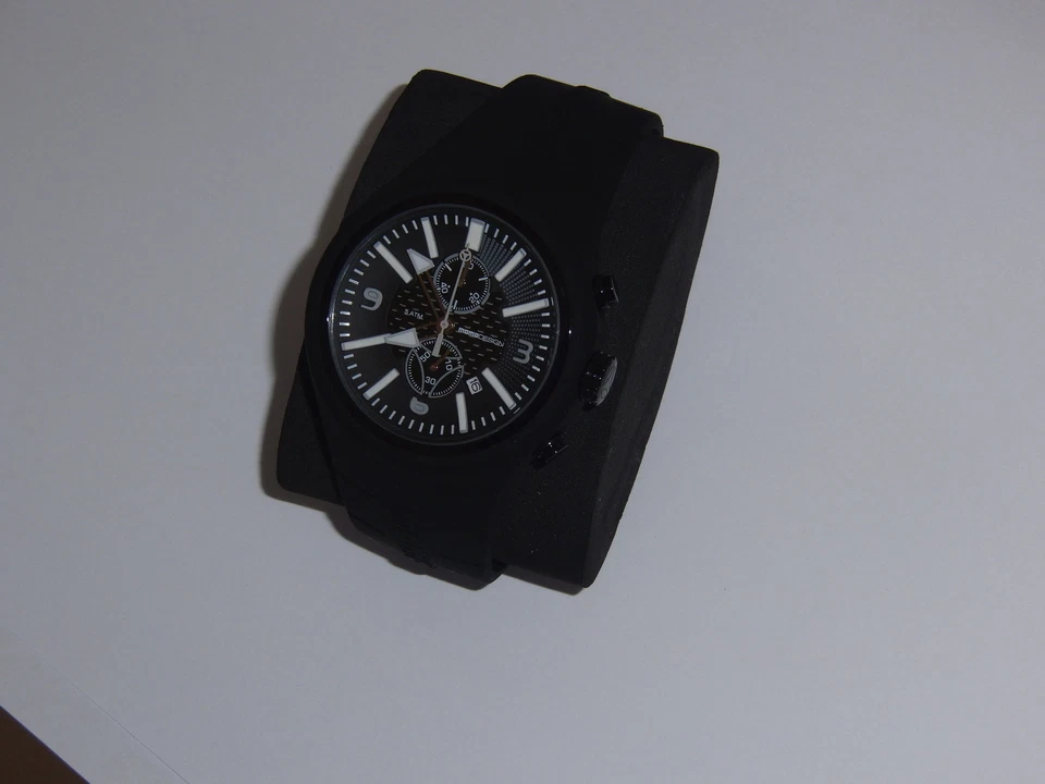 Новый MOMO дизайн «Мираж» Мужские кварцевые часы MD1009BK-06BKWT-RB - Изображение 2 из 4