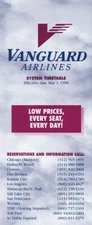 Vanguard Airlines timetable 1996/05/01