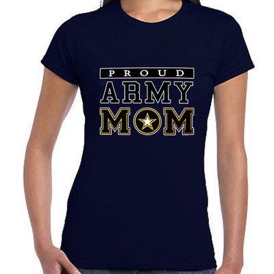 Women T-Shirt Proud Army Mom Military 