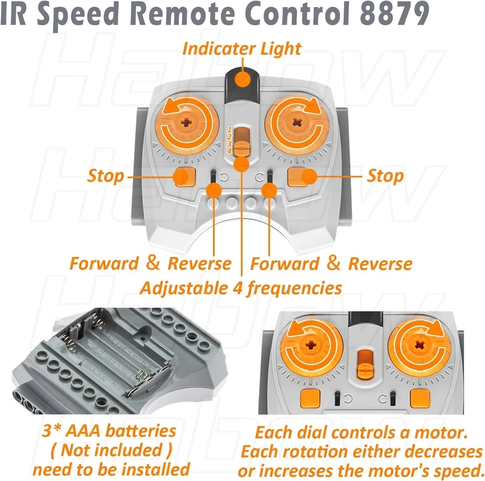 45Pcs Power Function Technic Parts Kit with Remote Control for LEGO Creativity - Image 4 of 4