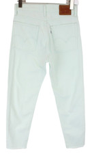 LEVI'S Jeans Womens W26 Unfinished Bottoms Denim Slim Fit Button Fly Light
