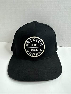 Brixton Supply Trade Mark Cap Hat Adult Snapback Cap Black