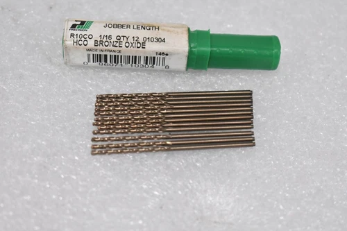 PRECISION TWIST R10CO 1/16" COBALT STEEL JOBBER DRILL BIT QTY 12 010304
