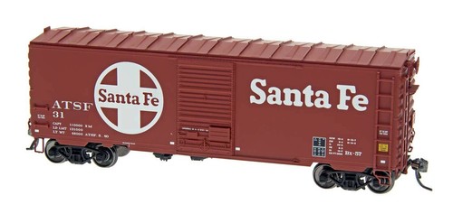 Coche de carga de una sola puerta escala HO 40' PS-1 - Santa Fe #31596 - InterMountain #45415-10 | Zustand: New