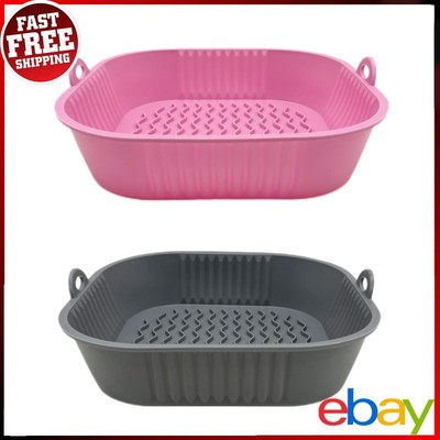 Silikon Grillpfanne Matte BPA Frei 19cm Quadratisch Form Luft Friteusen Ofen Backblech