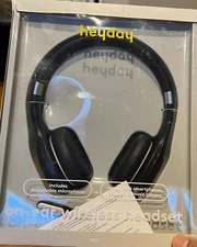 Heyday wireless headset with microphone - black - new