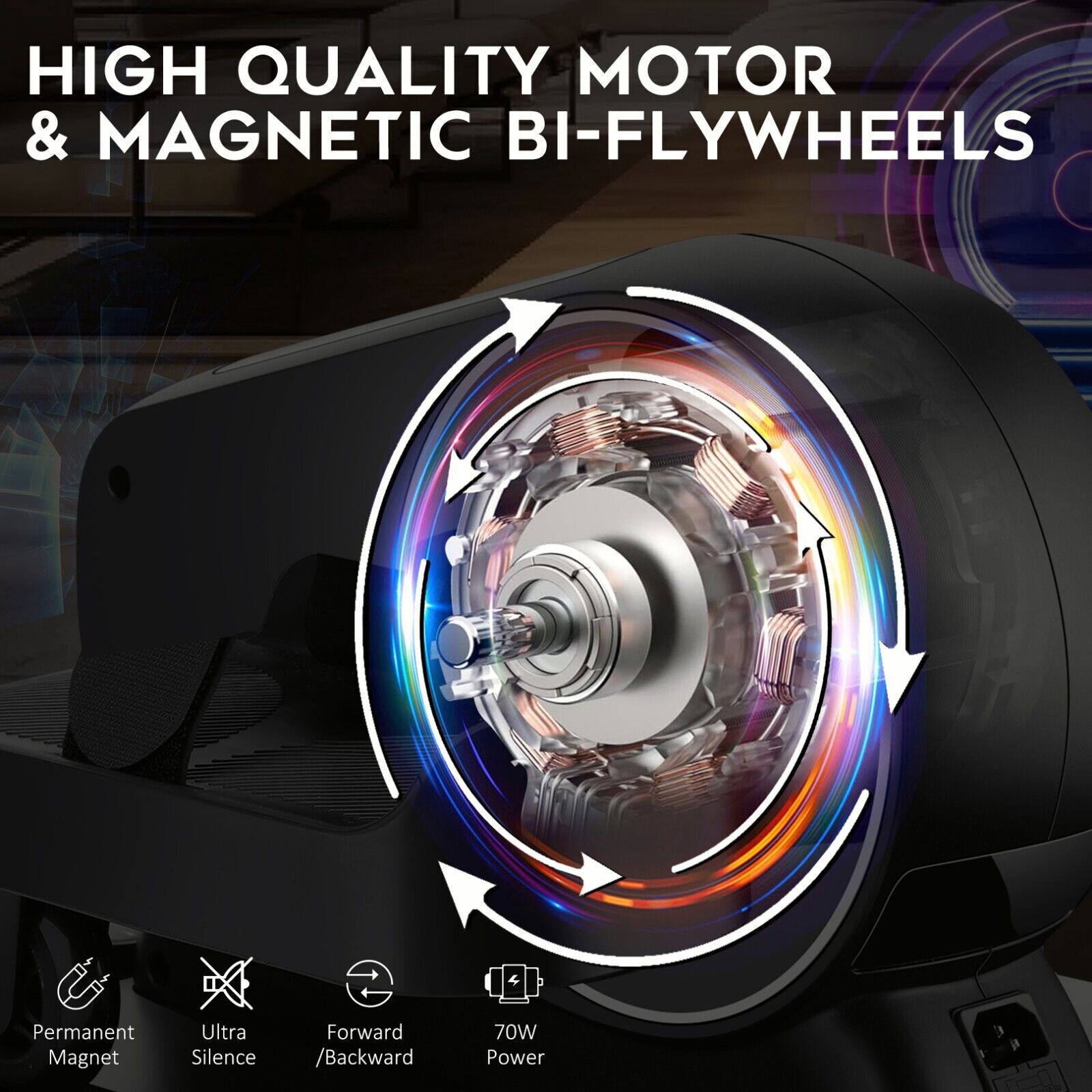 Under Desk Elliptical Machine,Electric Pedal Bike Exerciser Trainer LCD Display✅