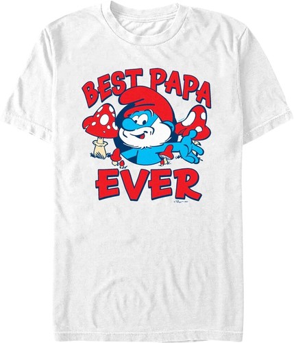 Best Papa Ever Smurfs T-Shirt Size S-4XL