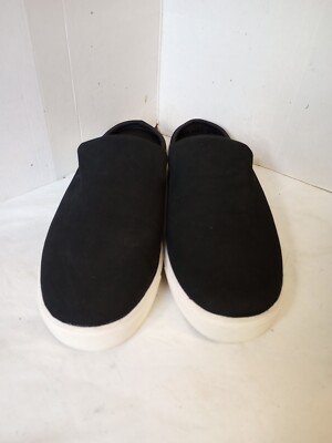 Dr Scholls Mule Sneakers Womens 8M Black Delia Slip On Suede Casual Comfort 