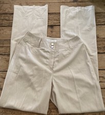 ESCADA Womens Size 34 Ivory High Rise Slim Bootcut Dress Pants