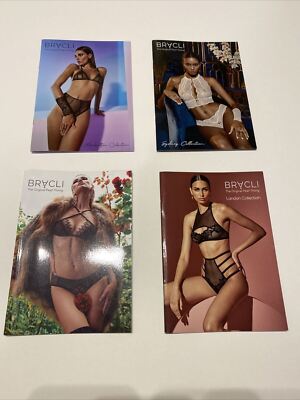 4 BRACLI Lingerie Fashion Catalogs - The Original Pearl Thong - 64 Pages Total