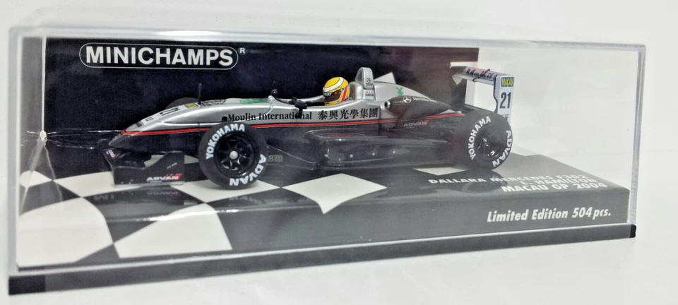 Model Car 1:43 Minichamps Dallara Mercedes F302 Lewis Hamilton Macau 2004 - Image 3 of 4
