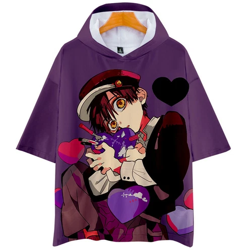 Anime Toilet-Bound Hanako-kun Shirt Hoodie Unisex Adult Casual Hooded T-Shirt