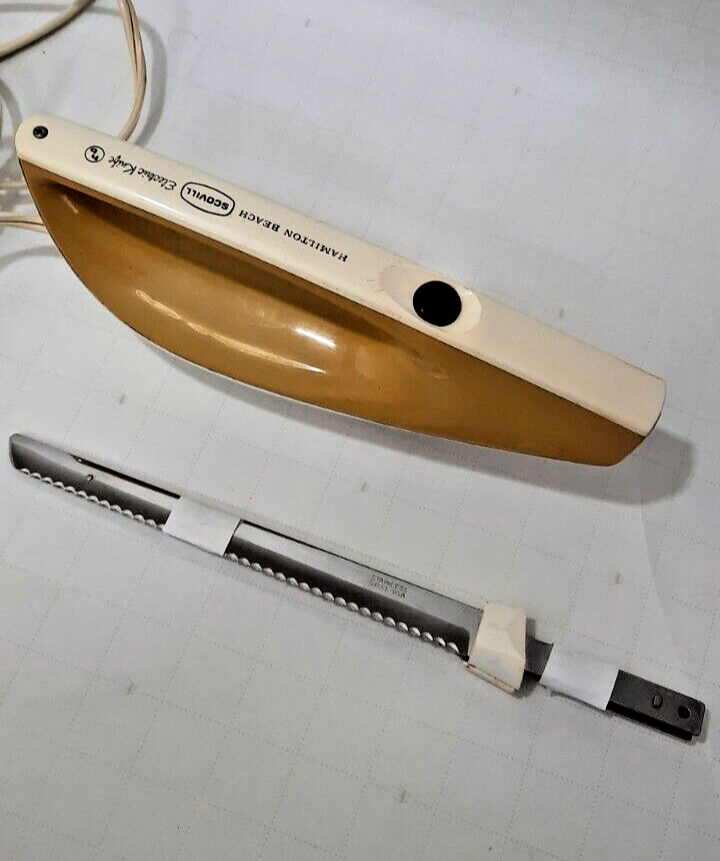 Vintage Hamilton Beach Scovill Electric Knife Model 275G Gold Made in