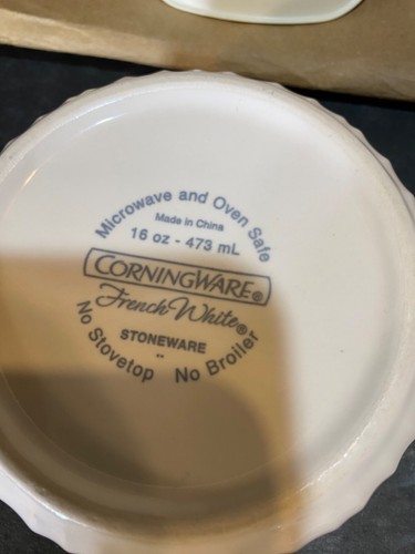 Lotto misto di piatti rotondi Corningware con coperchi LOOK bianco francese 500 ml - Foto 7 di 12