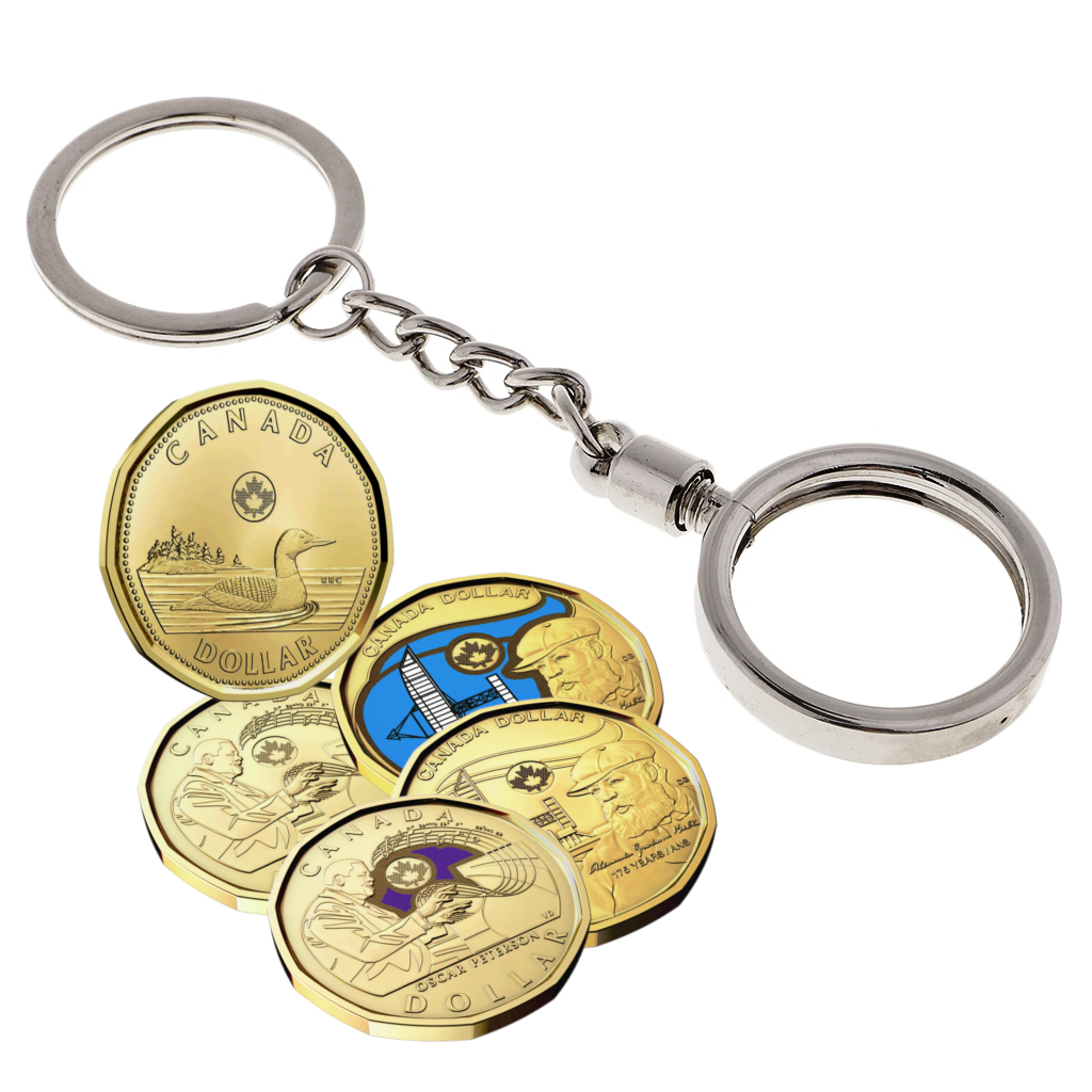 多部好き　DWELLER KEY CHAIN "COIN EDGE" 🇨🇦 Keychain coin holder, fits all Canadian $1 Dollar Loonie