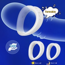 2PCS Delayed Ejaculation Bigger Glans Penis Enlarger Sleeve Extender Reusable