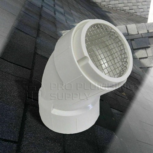 PVC Stainless Screen Termination Vent w/ Condensation Slot - 4" - Picture 4 of 6