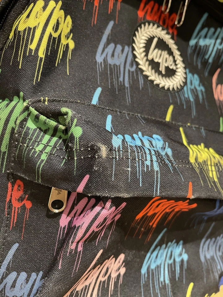 Hype Rucksack Backpack Back & Multicolor Graffiti Unisex Tasche - Bild 4 von 4