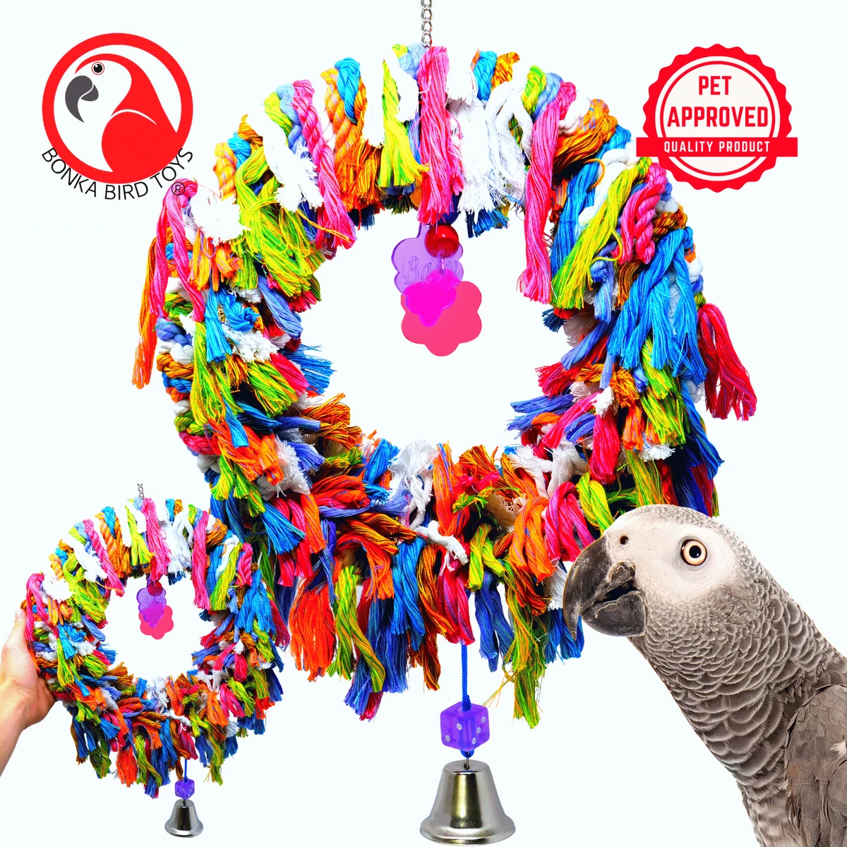 Parrot top preening toys