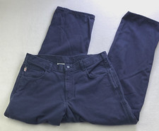 Carhartt FR Carpenter Men's Jeans 36x32 Blue Straight Cat 2 Canvas FRB159-DNY