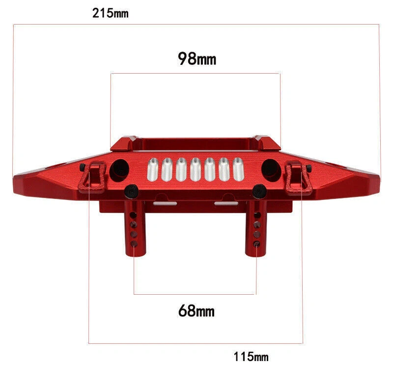 Parachoques trasero delantero Axial SCX6 HÁGALO USTED MISMO gancho de remolque base de cabrestante para 1/6 RC oruga coche Jeep Foto 3 de 4