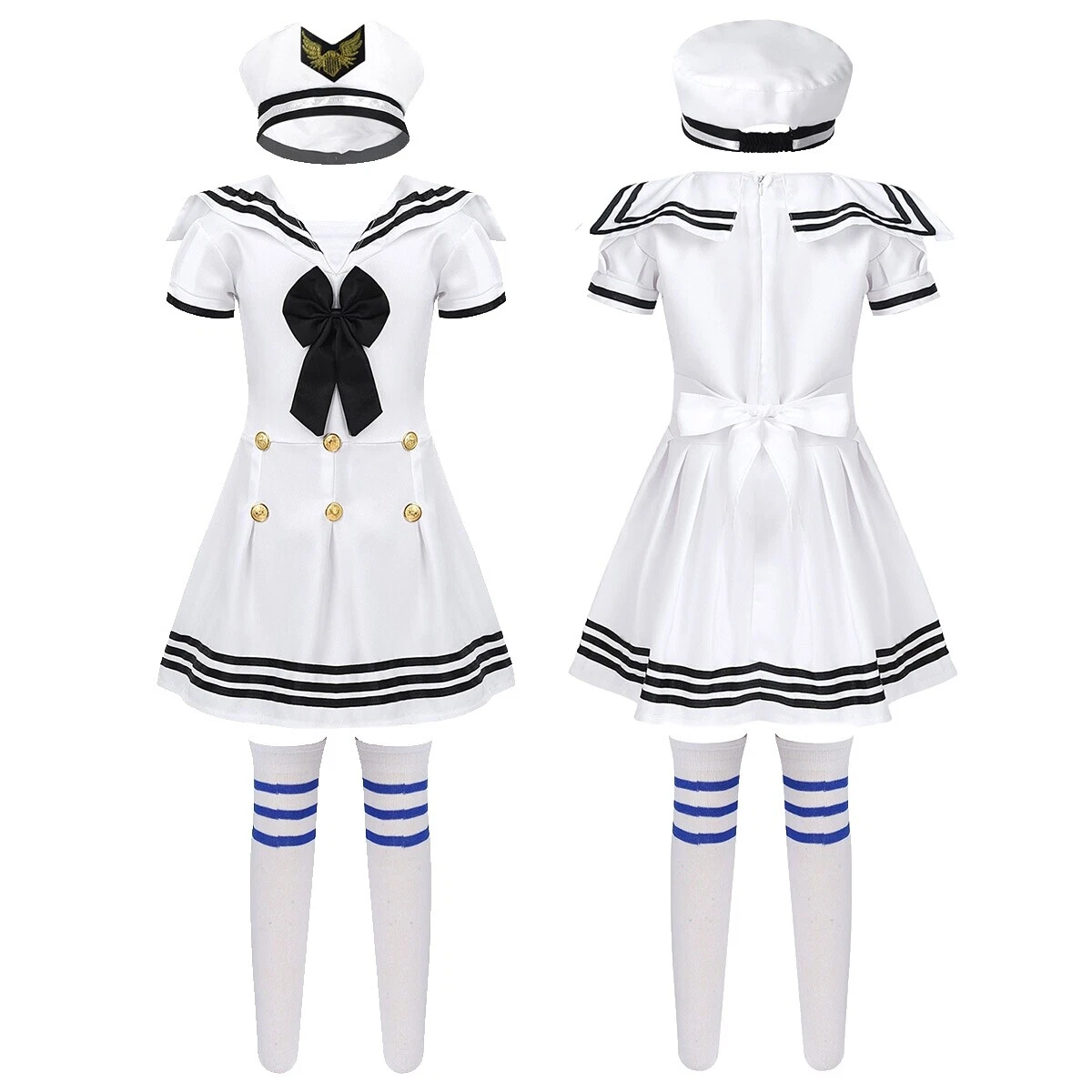 Complete Outfit Costumes for Girls Sailor