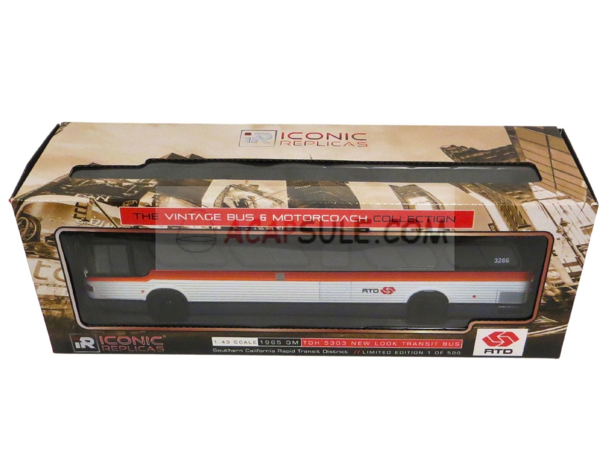 Los Angeles RTD 1/43 Scale 1965 GM TDH 5303 New Look Transit Bus
