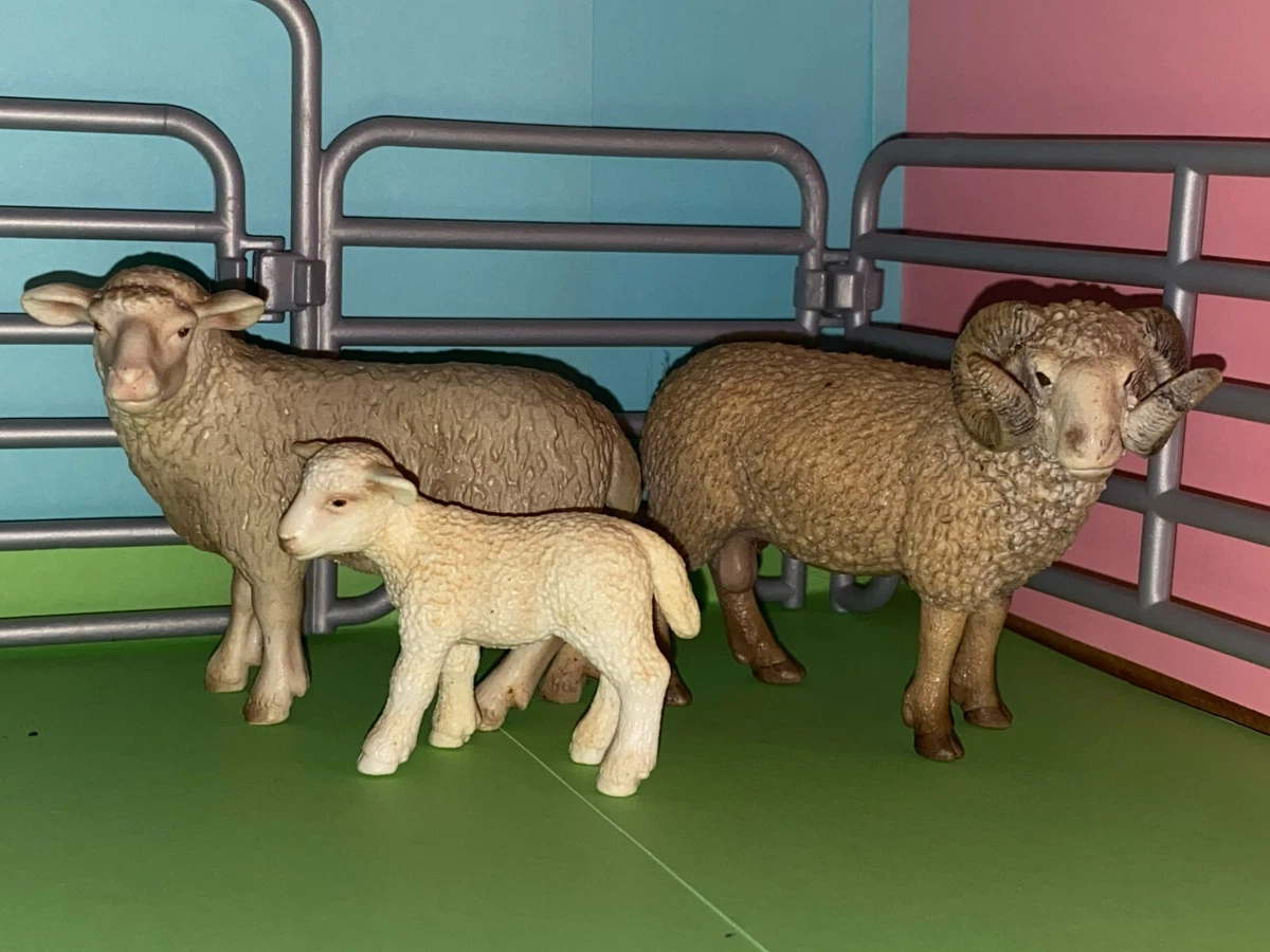 Schleich Sheep Family Retired 2003 Ewe and Lamb and Retired 2012 Ram | eBay