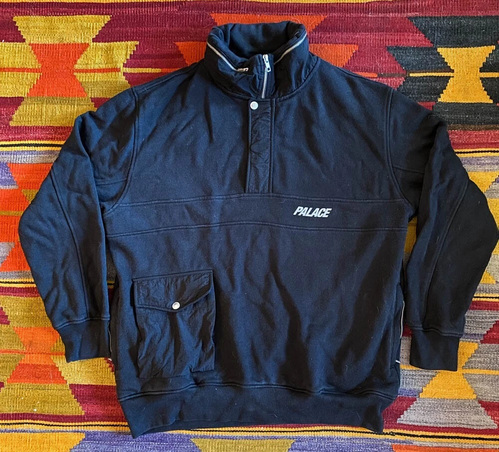 Palace 1/4 zip Sweatshirt with zip away rain hood szXL