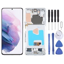 For Samsung Galaxy S21+ 5G LCD Display Screen Touch Digitizer Parts Silver Frame