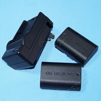 High Capacity 2x 2000mAh Battery+Travel Charger fits Canon EOS 5D Mark III USA