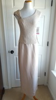 Patra Size 8 Champagne Glitter Satin Dress Gown Wedding Mob Formal Patra Size 8 Champagne Glitter Satin Dress Gown Wedding Mob Formal