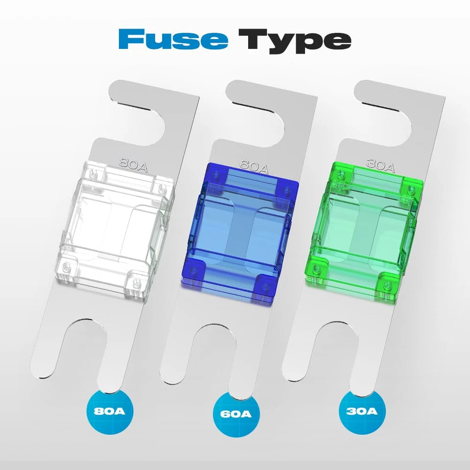 Bloco de distribuição de energia fundido áudio veicular 4 vias midi (mini-anl) bloco de fusíveis 12V... - Imagem 3 de 4