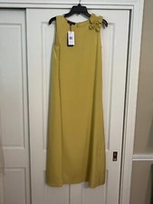 Lafayette 148 Francesca Ruffle Shoulder Silk Dress S NWT