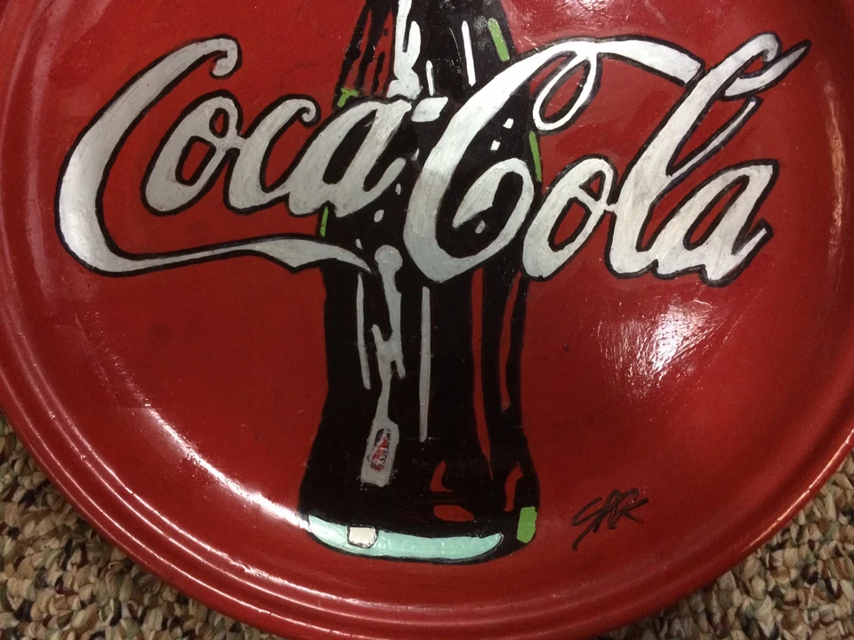STEVE KAUFMAN "ALL" original Coca Cola painting drawing SIGNED COA Plate - Image 3 of 4