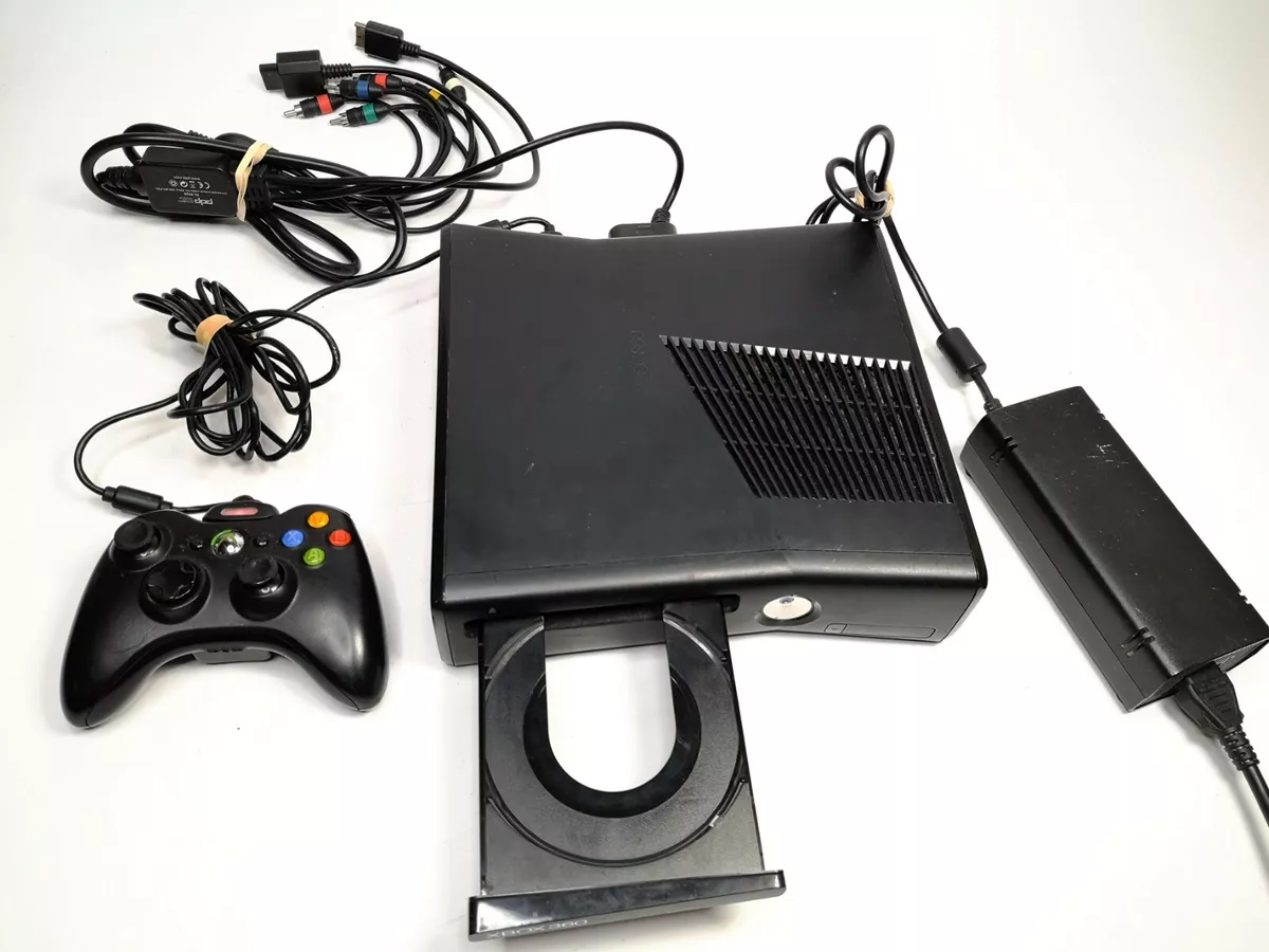 Xbox 360 S Console Model 1439 W/Controller & Cords - FREE SHIPPING