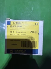 Square D Multi 9 C60 15A, 3pole, C Curve,480Y/277V, 50/60Hz