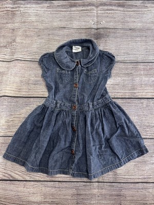 Crazy 8 4T Chambray Button Up Shirt Sleeve Dress