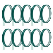 10 Rolls Heat Tape, 10mm x 16m 52FT High-Temperature Resistant Tape, Green