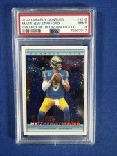 2022 Panini Clearly Donruss Clearly Retro 1992 Matthew Stafford /5 #92-6 Rams