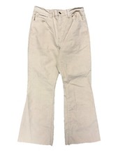 Levi's 70s High Flare Corduroy Pants Womens 29 Cream LVC Cropped 29x27 