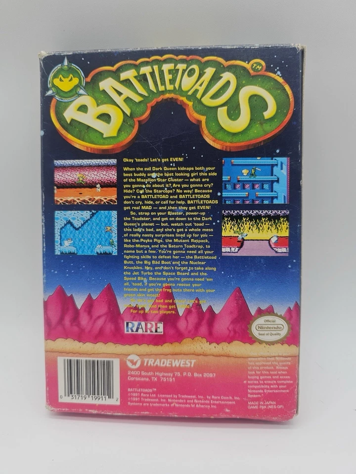 Battletoads Nintendo Entertainment System 1991 Boxed CIB Complete With Poster! - Image 2 of 4