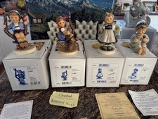 4 Hummels: AT Girl 141, AT Boy142,All Smiles 498,Blossom Time 608 MINT IN BOXES