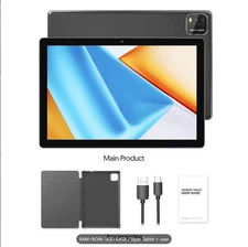 Smart Android 14 Tablet Q-Core CPU 6 (3+3) GB RAM 64GB ROM 10in Display Bundle